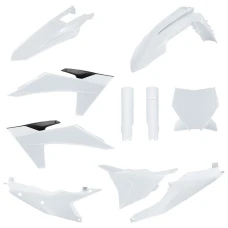 POLISPORT КОМПЛЕКТ ПЛАСТІКОВ (ПОВНИЙ KIT) KTM SX/SX-F/XC/XC-F '24-'25 W КОМПЛЕКТІ TABLICA ПЕРІД (8672000002) I КРИШКИ АМОТРТИЗАТОРІВ (8352500001) КОЛІР БІЛИЙ