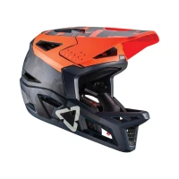 LEATT (2022) ШОЛОМ ВЕЛОСИПЕДИ MTB 4.0 GRAVITY V22 HELMET CORAL КОЛІР ЧОРНИЙ/ПОМАРАНЧЕВИЙ РОЗМІР L (59-60 CM)