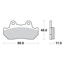 SBS КОЛОДКИ ДИСКОВІ ТОРМОЗНІ KH69/3 STREET CERAMIC КОЛІР ЧОРНИЙ