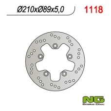 NG ДИСК ТОРМОЗНИЙ ЗАД SUZUKI AN 400 '05-'19 AN 250 BURGMAN '07-'08 (210X89X5) (5X10,5MM)