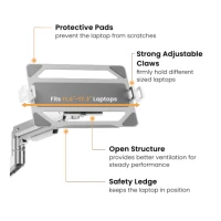BIKETEC КРОНШТЕЙН NA LAPTOP (11.6-17.3'') ЧОРНИЙ ПІД ТРИМАЧ NA МОНІТОР DO BUIREK WARSZTATOWYCH 1089 X 326 X 574 MM