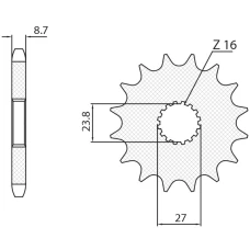 ПЕРЕДНЯ ЗІРКА SUNSTAR CHT 2190 18 SUZUKI GSXR 1300 '09-'13 (JTF423.18) (LANC. 530) (219018JT)