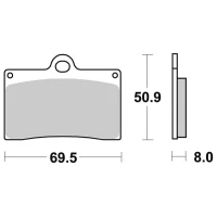 SBS BRAKEPADS DUAL КАРБОНОВОГО