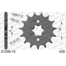 AFAM 2026/04 ШЕСТЕРНЯ ПЕРІД 2182 15 YAMAHA WR 125R/X '09-'15, YZF125R '09-'19, MT125 '15-'17 (JTF1550.15) (LANC. 428)