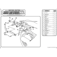 KAPPA СТЕЛАЖ БАГАЖНИКА ЦЕНТРАЛЬНОГО YAMAHA XJ 600 DIVERSION (91-03), DIVERSION N (96-99) ( БЕЗ ВІНІЛ )