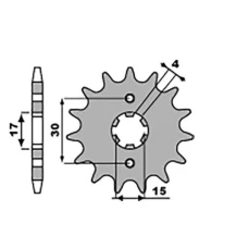 ПЕРЕДНЯ ЗІРКА JR CHT 274 15 HONDA MTX 80R '87-'92 (27415JT) (LANC. 428)