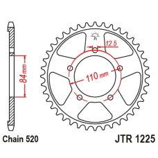 JT ЗІРОЧКА ЗАД 4734 41 HONDA CMX 500 REBEL 17-18 (LANC.520) (473441JT)