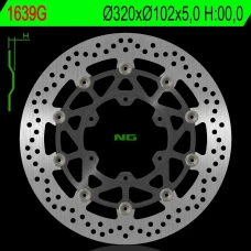 NG ДИСК ТОРМОЗНИЙ ПЕРІД SUZUKI GSXR ABS 1000 17-19 (320X102X5,0MM) (6X8,5MM) PLYWAJACA (МАТЕРІАЛ АЛЮМІНІЙ)