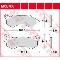 TRW LUCAS ZF КОЛОДКИ ДИСКОВІ ТОРМОЗНІ KH603 SINTER HONDA NSC 50/110 '12-, PCX 125/150 '10-, KYMCO PEOPLE 125 '16-, PEUGEOT DJANGO 50/125/150 '14-, ПЕРІД