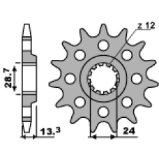 PBR ЗІРОЧКА ПЕРІД 522 15 18NC KAWASAKI Z 1000J/ LTD/R/M 81-84 (LANC. 630)