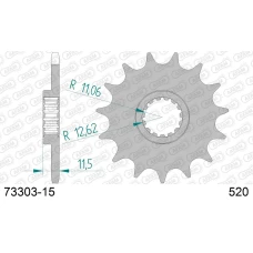 AFAM 2026/04 ШЕСТЕРНЯ ПЕРІД 1252 15 KTM LC4 400/600/620/640/690 (JTF1902.15) (LANC. 520)