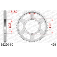 AFAM 2026/04 ШЕСТЕРНЯ ЗАД 4606 60 APRILIA 125 RS4 11-17, TUONO 125 17 (JTR25.60) (LANC. 428)