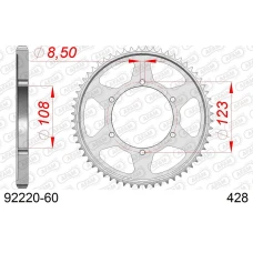 AFAM 2026/04 ШЕСТЕРНЯ ЗАД 4606 60 APRILIA 125 RS4 11-17, TUONO 125 17 (JTR25.60) (LANC. 428)
