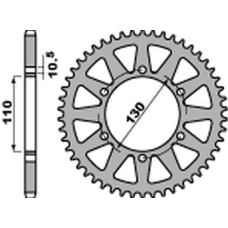 ЗАДНЯ ЗІРКА PBR 504 45 C45 KAWASAKI EL 250 NINJA '88-'02, 250R NINJA '07-'15, YAMAHA YZF-R1 '98-'05 (JTR486.45) (LANC. 520)