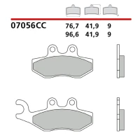 BREMBO 2026/03 КОЛОДКИ ДИСКОВІ ТОРМОЗНІ KH353 SCOOTER КАРБОН CERAMIC CC (POLMETALICZNE) ПЕРІД/ЗАД (ECE R90)