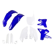 UFO КОМПЛЕКТ ПЛАСТІКОВ (ПОВНИЙ KIT) Z OSLONAMI ТЕЛЕСКОПІЧНИЙ (АМОРТИЗАТОРІВ) YAMAHA YZ 125 / 250 '08-'14 RESTYLING КОЛІР OEM (СИНІЙ БІЛИЙ)