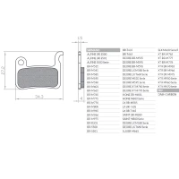 АКЦІЯ BRENTA BIKE КОЛОДКИ ДИСКОВІ ТОРМОЗНІ ВЕЛОСИПЕДІВ SINTER SPIEKANE METALICZNE MTB / SZOSA / ELEKTRYK ПІДХОДИТЬ DO SHIMANO XTR BR-M975, BR-M966, BR-M965, XT BR-M776, BR-M775, BR-M765, SLX BR-M665, SAINT BR-M800, BR-M596 (DO ВСІХ ДИСК ZE СТАЛІ NIERDZEWN