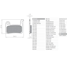 АКЦІЯ BRENTA BIKE КОЛОДКИ ДИСКОВІ ТОРМОЗНІ ВЕЛОСИПЕДІВ SINTER SPIEKANE METALICZNE MTB / SZOSA / ELEKTRYK ПІДХОДИТЬ DO SHIMANO XTR BR-M975, BR-M966, BR-M965, XT BR-M776, BR-M775, BR-M765, SLX BR-M665, SAINT BR-M800, BR-M596 (DO ВСІХ ДИСК ZE СТАЛІ NIERDZEWN
