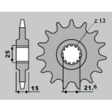 ПЕРЕДНЯ ЗІРКА JR CHT 2082 15 ZX 6R '95-'97, TRIUMPH