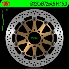 NG ДИСК ТОРМОЗНИЙ ПЕРІД DUCATI 749/848/999/1000/1100 '02-17 (320X72X4,5MM) (5X8,5MM) PLYWAJACA