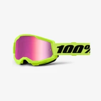 100 % (2023) ОКУЛЯРИ МОДЕЛЬ STRATA 2 NEON ЖОВТИЙ - MIRROR PINK LENS КОЛІР ЖОВТИЙ FLUO ХВІРТКА ЧЕРВОНА ЗЕРКАЛО
