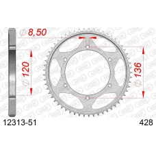 AFAM 2026/04 ШЕСТЕРНЯ ЗАД 4324 51 YAMAHA TDR 125 '93-'99 (JTR1847.51) (LANC. 428)