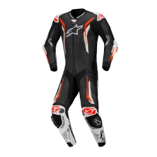 ALPINESTARS ШКІРЯНА SUITE 1-PCS GP TECH V5 BLACK/WHITE/ FLUO ЧЕРВОНА 54