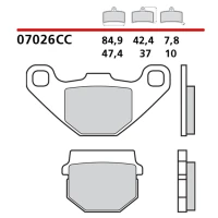 BREMBO 2026/06 КОЛОДКИ ДИСКОВІ ТОРМОЗНІ KH83/2 ROAD / SCOOTER КАРБОН CERAMIC CC (POLMETALICZNE) (ECE R90)