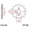 JT ЗІРОЧКА ПЕРІД 514 14 KAWASAKI KX 125 '84-'93 (51414JT) (LANC. 520) - зображення 1