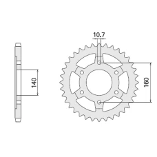CHT ЗІРОЧКА ЗАД 502 44 KAWASAKI ZZR 1100 98-99 (502-44) (JTR502.44)