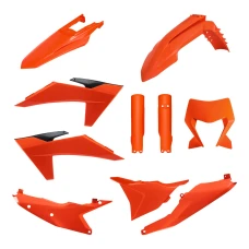 КОМПЛЕКТ ПЛАСТИКА POLISPORT (ПОВНИЙ KIT) KTM EXC/EXC-F/XC-W/XC-WF TBI '24-'25 У КОМПЛЕКТІ ЗАХИСТ ДЛЯ ФАР І КРИШКИ АМОРТИЗАТОРІВ (8352500001) КОЛІР КОЛІР ПОМАРАНЧ