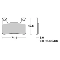 SBS BRAKEPADS DUAL SINTER