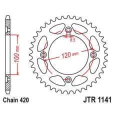 JT ЗІРОЧКА ЗАД 4453 60 BETA 50 RR ENDURO / ENDURO RACING / ENDURO SPORT '18-'19 (445360JT) (LANC. 420)