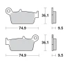 MOTO-MASTER КОЛОДКИ ДИСКОВІ ТОРМОЗНІ KH131 SINTER METAL OEM: 11 (SINTERPRO RACING) HONDA: CR 80-125-250-500, XR 250-400-600-650, KAWA - зображення 1