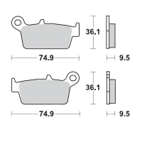 MOTO-MASTER КОЛОДКИ ДИСКОВІ ТОРМОЗНІ KH131 SINTER METAL OEM: 11 (SINTERPRO RACING) HONDA: CR 80-125-250-500, XR 250-400-600-650, KAWA