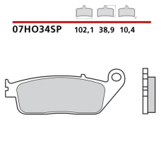 BREMBO 2026/03 КОЛОДКИ ДИСКОВІ ТОРМОЗНІ KH196 SINTER SP (SPIEK METALICZNY) ЗАД (ECE R90)