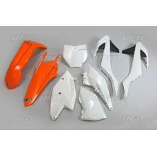 UFO КОМПЛЕКТ ПЛАСТІКОВ KTM SX/SXF '16-'18 (Z WYJATKIEM SX 250 '16), КОЛІР OEM '17 (POMARANCZOWY/BIALY) (KT517E999K)