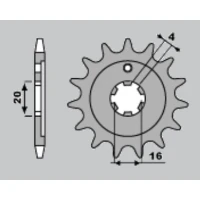 JR ЗІРОЧКА ПЕРІД 555 14 YAMAHA DT 80 LC1/LC2 '83-'95
