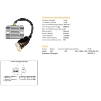 DZE РЕГУЛЯТОР НАПРУГИ SUZUKI TL1000 R/S 97-03 (32800-02F00), MOTO GUZZI (ESR531)