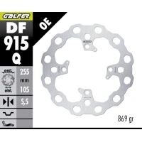 GALFER ДИСК ТОРМОЗНИЙ ЗАД TRIUMPH BONNEVILLE '04-'25; SCRAMBLER '04-'24; TIGER 800 '11-'20; TIGER 850 '24-'25; TIGER 1050 '07- (CUBIQ FIXED) (255X105X5,5)