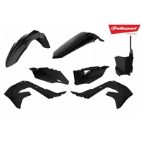 POLISPORT КОМПЛЕКТ ПЛАСТІКОВ KAWASAKI KX 250F '21-'23; KX 450F '19-'23 W КОМПЛЕКТІ TABLICA ПЕРІД (8665900003) КОЛІР ЧОРНИЙ