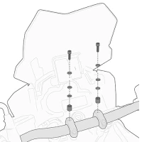 KAPPA КОМПЛЕКТ МОНТАЖНИЙ DO КРІПЛЕННЯ SMART BAR APRILIA / BMW / HONDA / KTM / TRIUMPH / YAMAHA