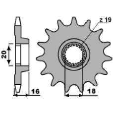 ПЕРЕДНЯ ЗІРКА PBR CHT 2140 10 18NC MONTESA 250 4T R (4RT) (LANC. 520)