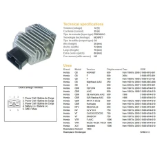 DZE РЕГУЛЯТОР НАПРУГИ HONDA CBR/CBF/CB/NTV/VFR/VT/VTR (35A) (RGU-107,CL691-12,ESR580;ESR587)