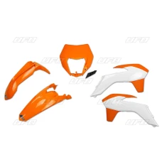 UFO КОМПЛЕКТ ПЛАСТІКОВ KTM EXC/EXC-F '14-'16 КОЛІР OEM '16 (POMRANCZOWY/BIALY) (KT524E999X)