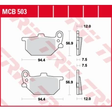 TRW LUCAS ZF КОЛОДКИ ДИСКОВІ ТОРМОЗНІ KH041 ORGANIC YAMAHA RD 250/RD 400S '78-'79 (ПЕРІД/ЗАД) XS 400/750 '80-'83, XS 850 '82 ПЕРІД