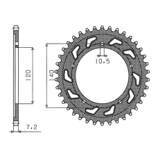 SUNSTAR ЗІРОЧКА ЗАД 4398 50 SUZUKI GSR 600 '05-'10 (JTR1792.50) (LANC. 525) (439850JT)