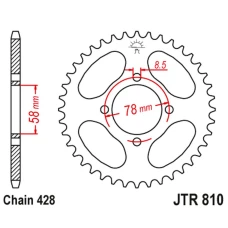 ЗАДНЯ ЗІРКА JR 810 36 SUZUKI GN 125 '82-'00 (-6) (81036JT) (LANC. 428)