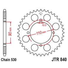 ЗАДНЯ ЗІРКА JR 854 35 YAMAHA XS 400 '82-83, XS 250 '82, (84035JT) (LANC. 530)