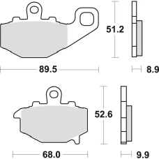 TRW LUCAS КОЛОДКИ ДИСКОВІ ТОРМОЗНІ KH192 ORGANIC KAWASAKI ZX6R 600 94-16, ZX6R 636 02-06, ER6 06-16, VERSYS 650 07-14, Z 750 04-06, ZX9R 94-04, Z 1000 / SX 10-, ZX10R 04-09, GPZ 1100 95-98, ЗАД